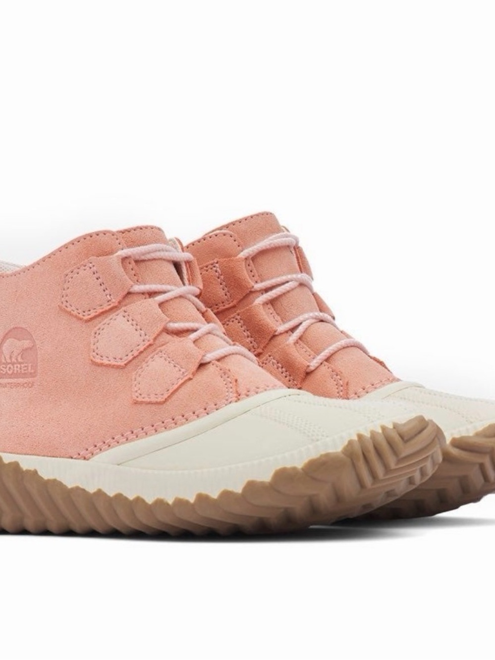Sorel Coral Pink Suede Lace-Up Ankle Boots